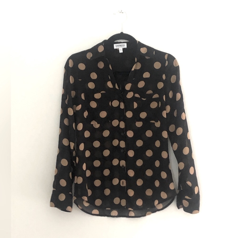 Express Polka Dot Portofino Shirt | XS |